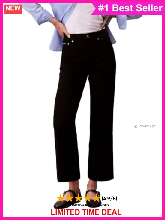 Denim - High Rise Ankle Bootcut Jeans